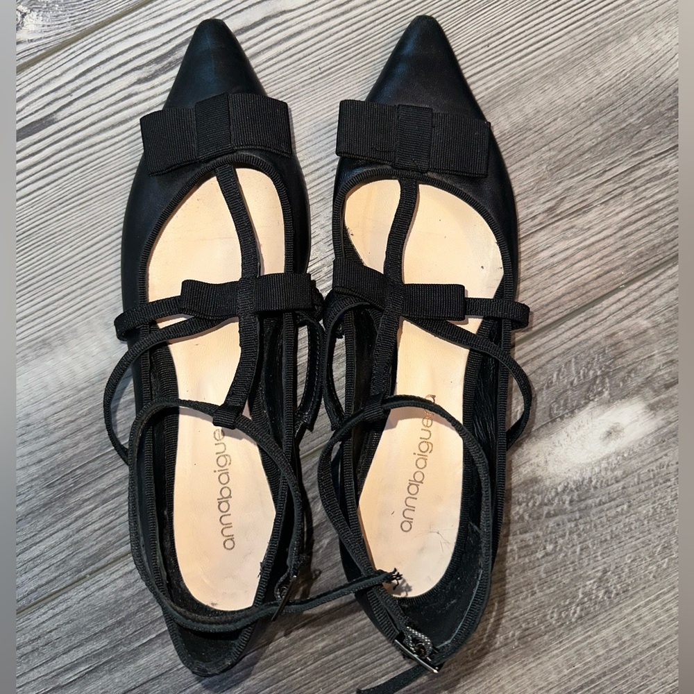 ANNA BAIGUERA Woman’s Black Dress Flats, Size 37